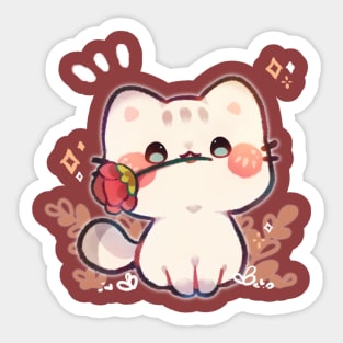 Rose Kitty Sticker